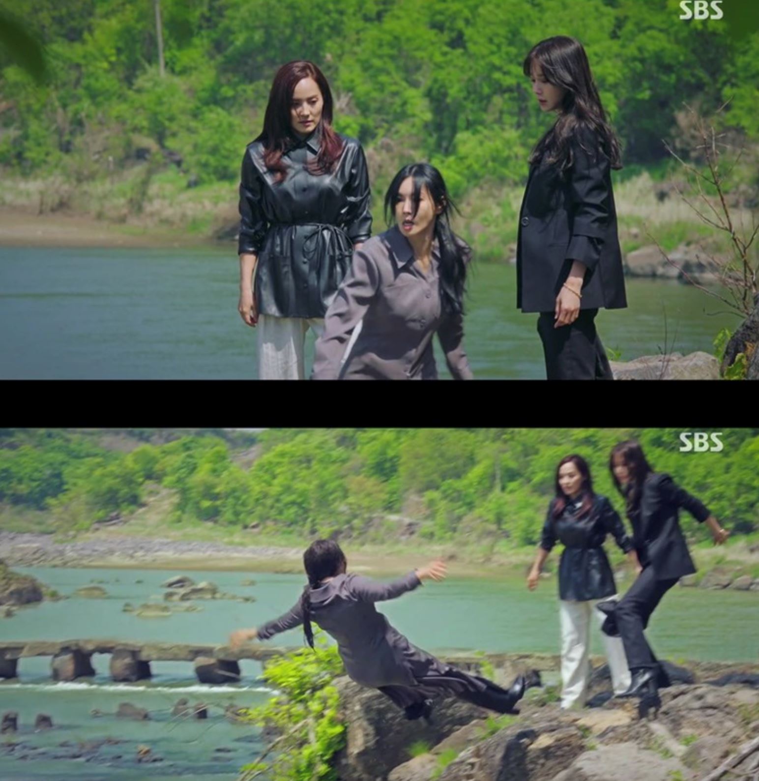 《penthouse 3》首播❗️金素妍扮疯出狱❗️被沈秀莲推下悬崖🔥