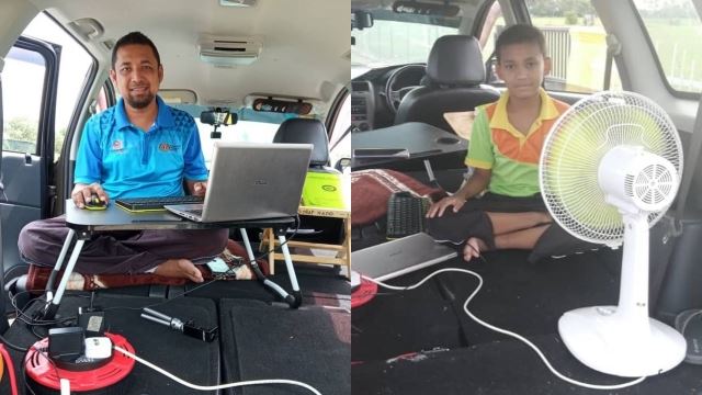 netizen sebak lihat kesungguhan bapa, anak lelaki di kedah cari talian internet untuk pdpr