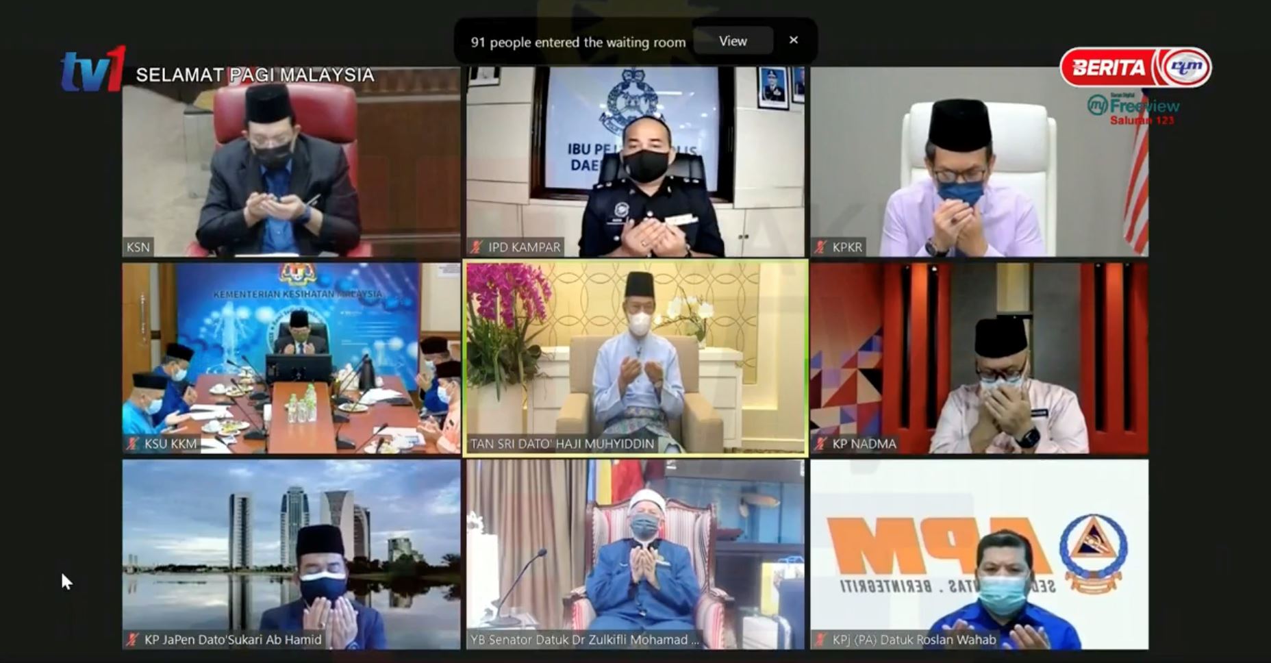 ‘selawat mega’ diadakan secara maya bersama rakyat malaysia, pohon kesejahteraan negara