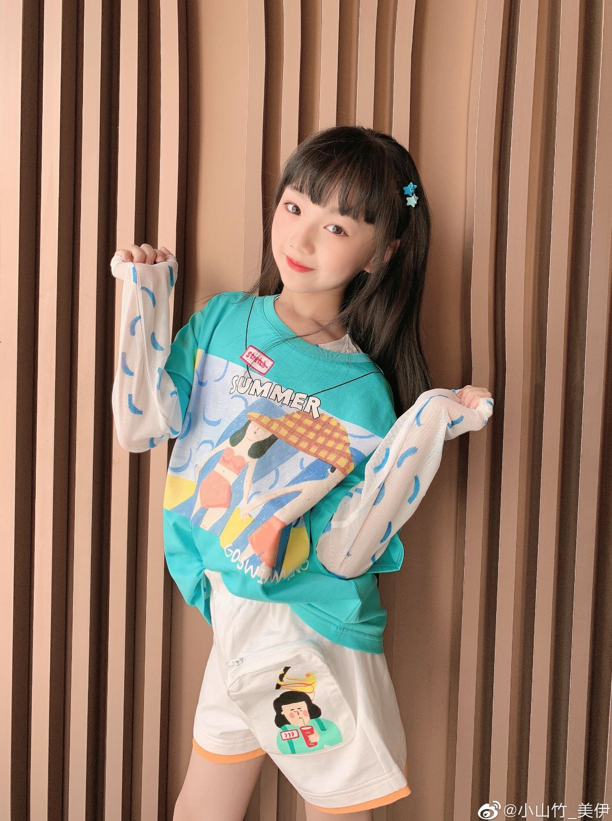 【多图】《爸爸去哪儿5》小山竹长大了❗️9岁美得像小公主啊❤️