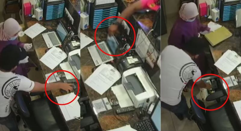 video of four men robbing a dentist in setapak goes viral, clinic staff remains calm