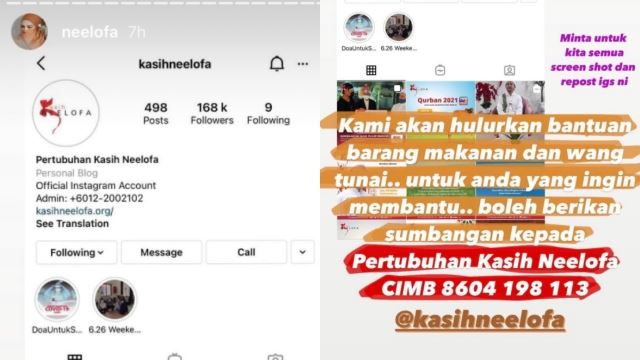 neelofa tampil beri bantuan kepada golongan terjejas, terima banyak rayuan untuk bantuan barangan asas