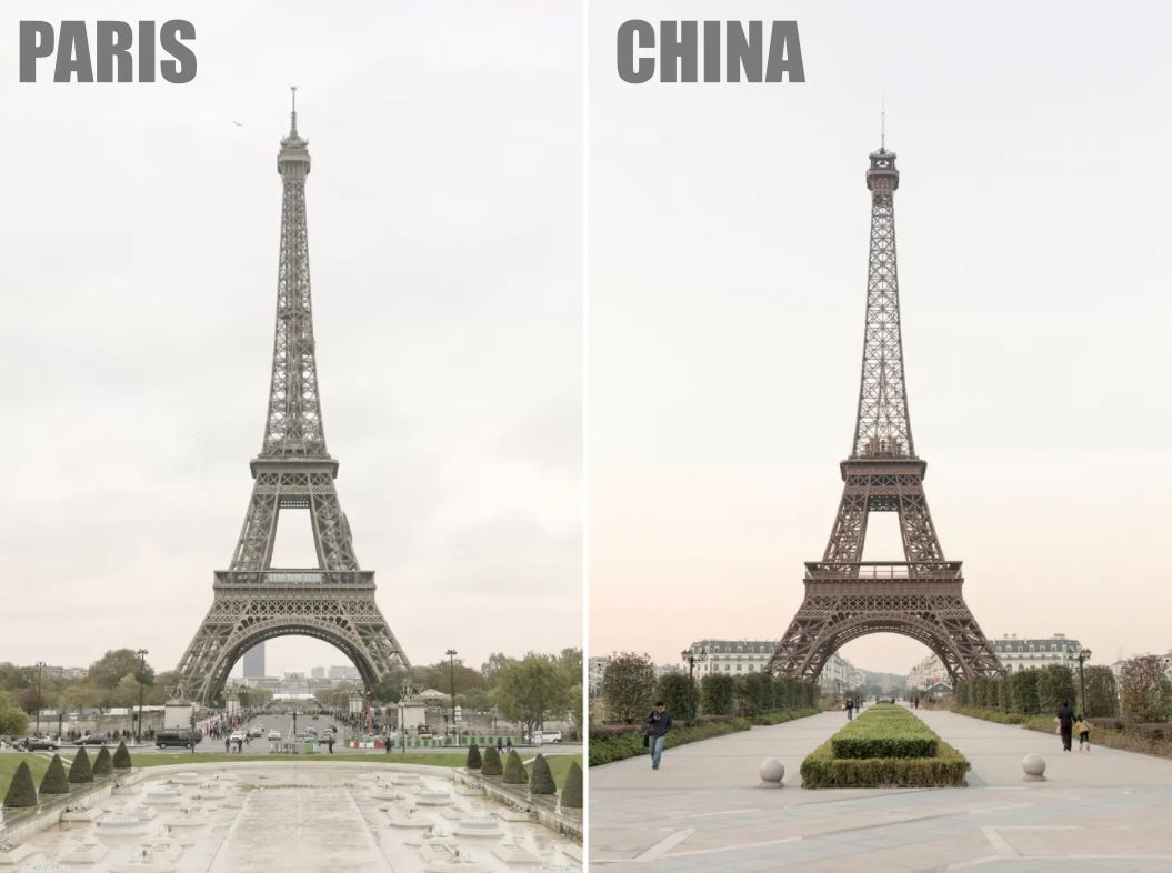sebiji sama, china pun dah ada menara eiffel mirip paris