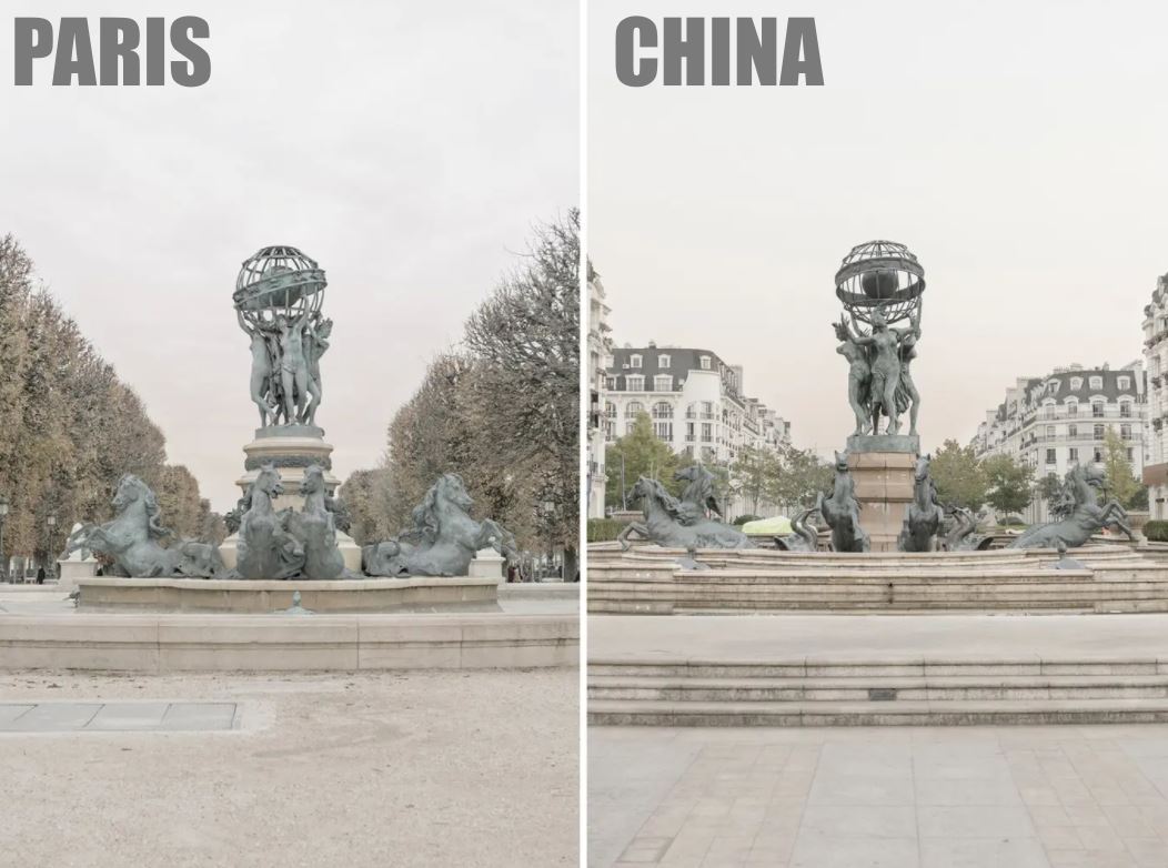 sebiji sama, china pun dah ada menara eiffel mirip paris