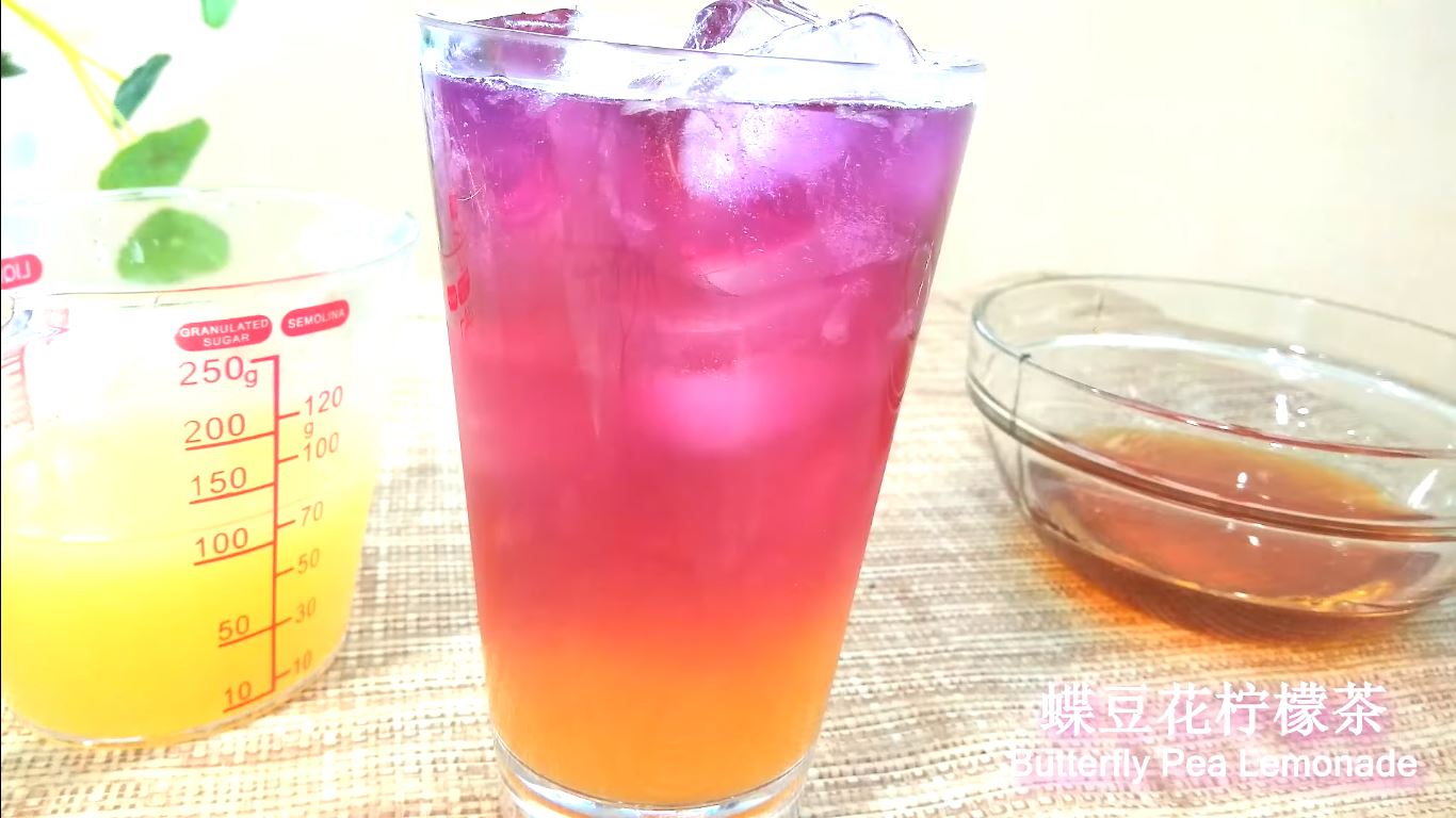 渐层饮料超梦幻! 蝶豆花饮料自己也可以做！