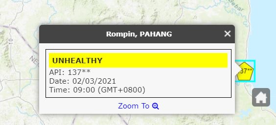 beberapa daerah di selangor sudah mula berjerebu