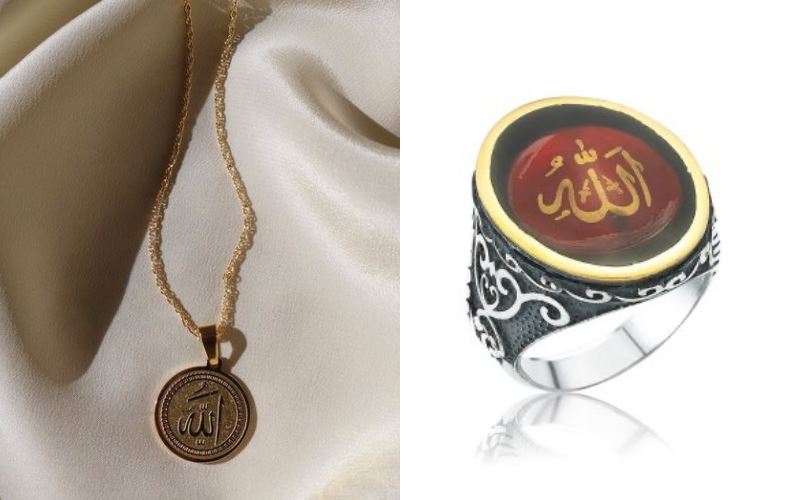 pakai baju ada tulisan kalimah allah ke tandas