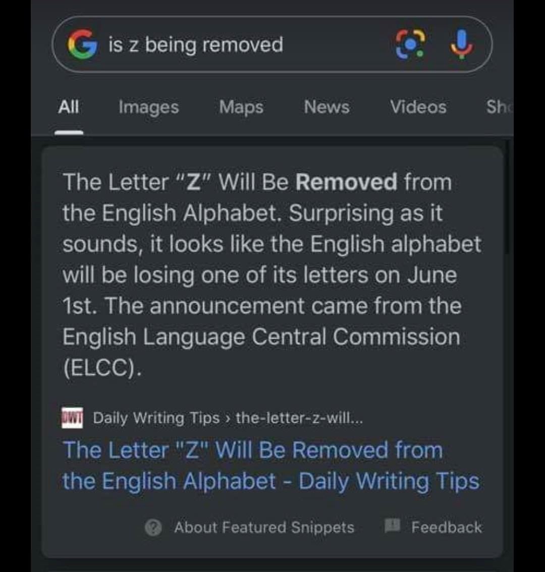 kisah disebalik cerita huruf z akan dibuang daripada senarai abc