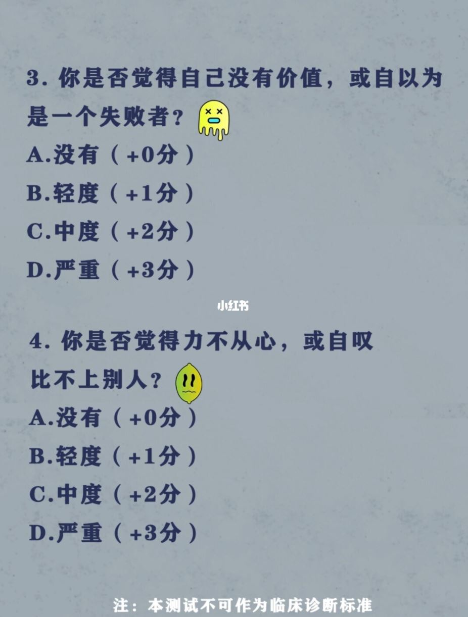 ⚠️⚠️抑郁症自我诊断表❗15题测自己是否抑郁～