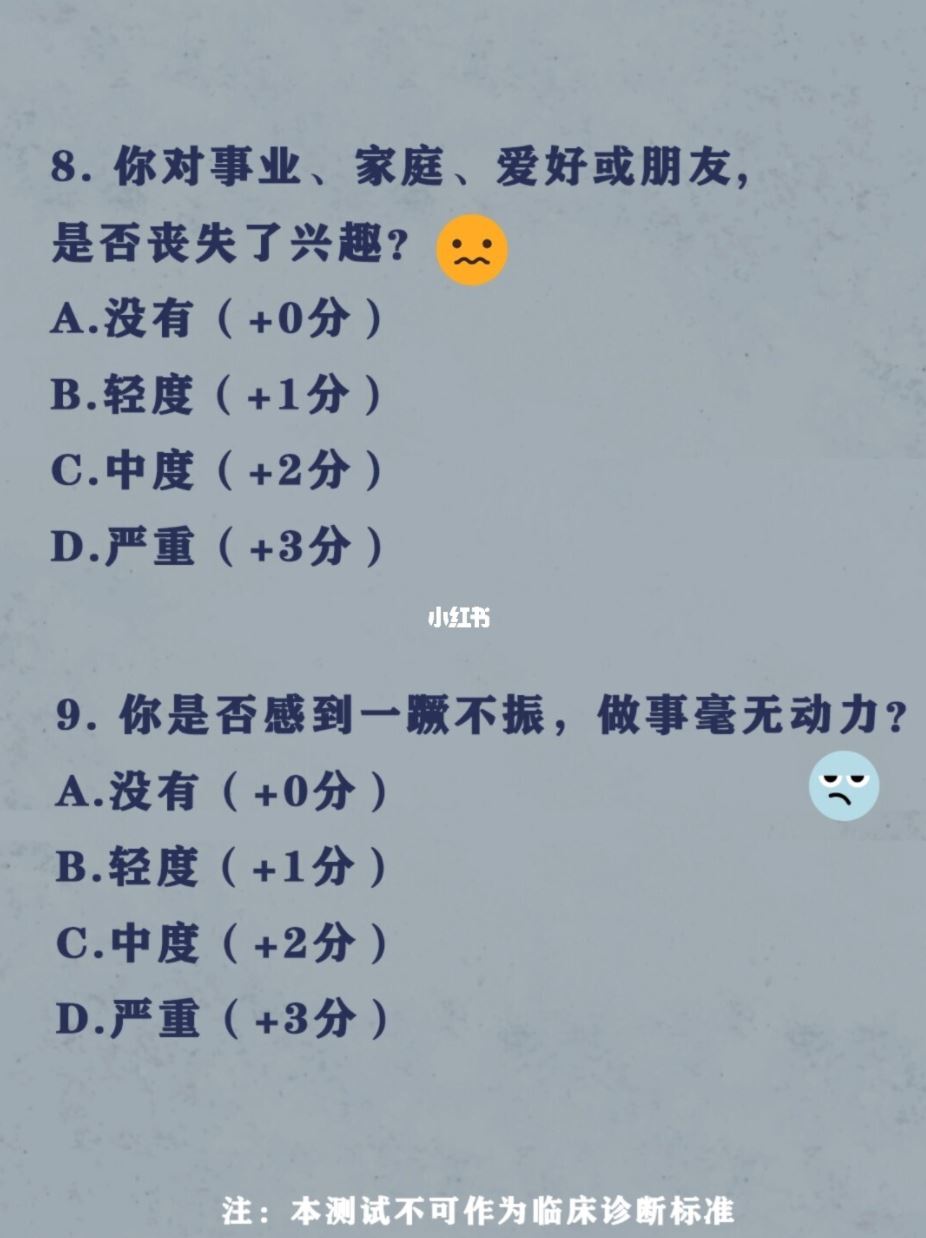 ⚠️⚠️抑郁症自我诊断表❗15题测自己是否抑郁～