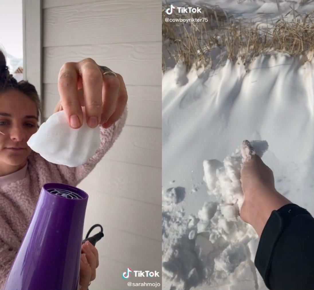 people are setting snow on fire to prove it’s “fake” and “man-made”