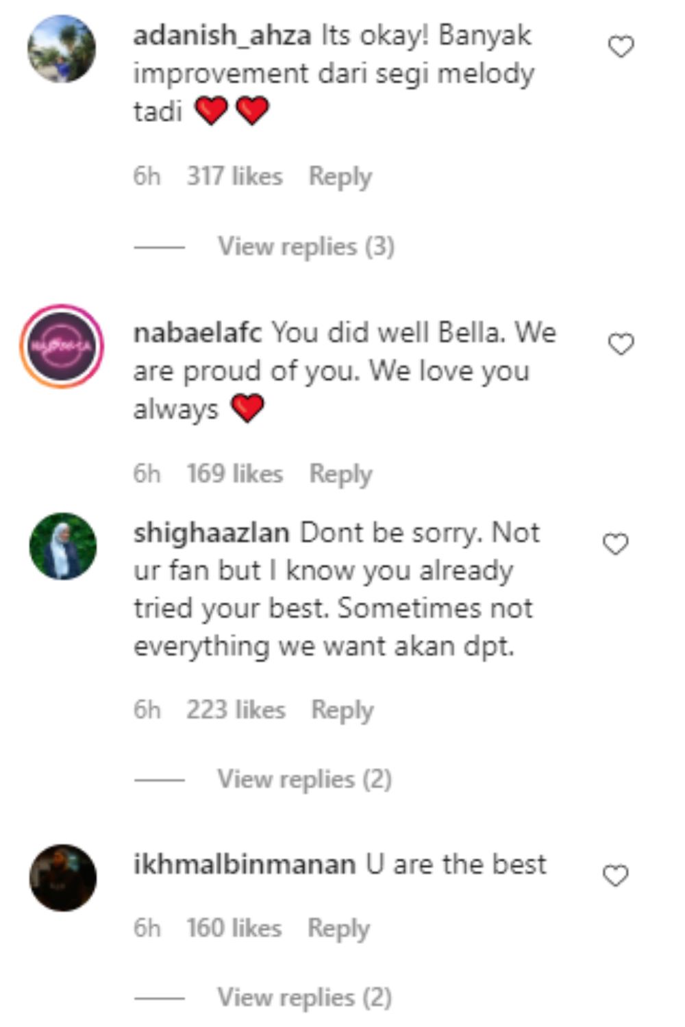 ‘‘saya minta maaf..’’ ruangan komen ig nabila razali dihujani kata semangat