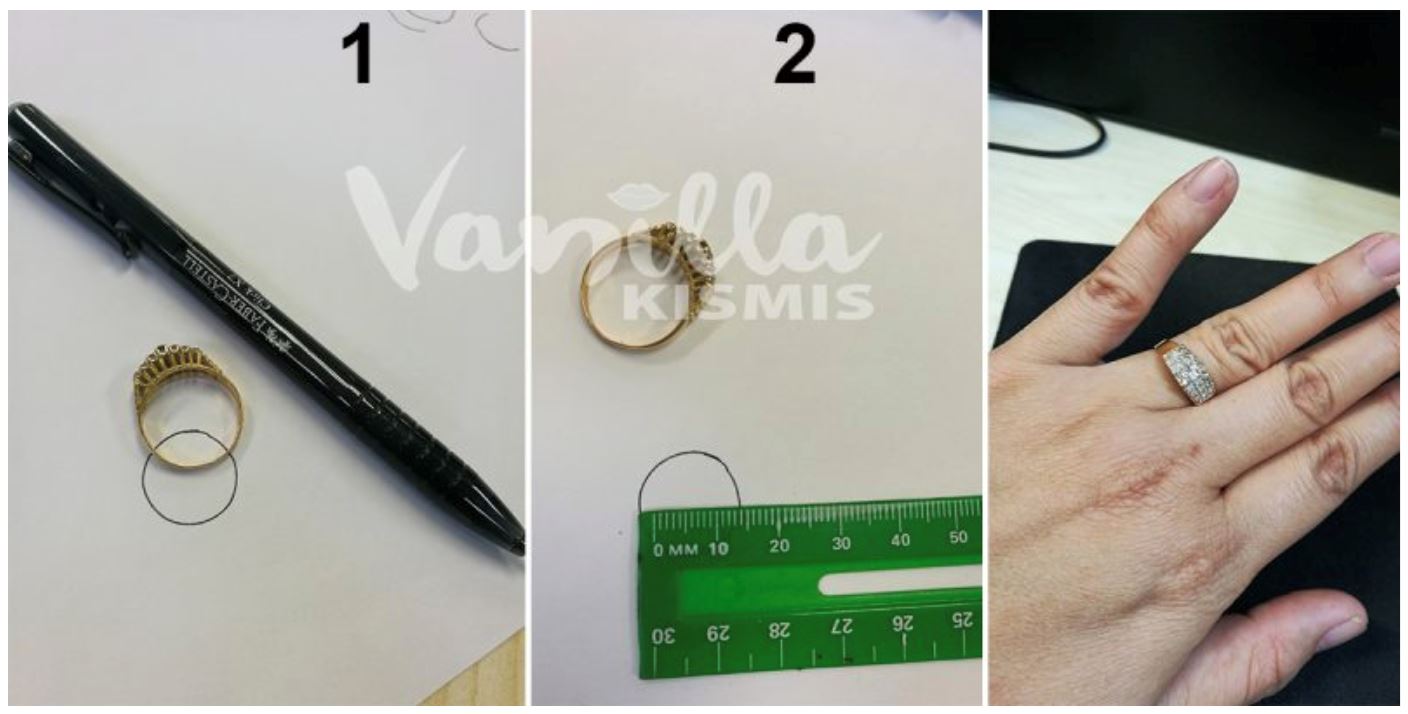 ini cara nak ukur saiz cincin pada jari korang, guna pembaris je