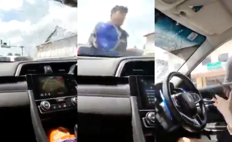 video of a man breaking a woman’s car window during a road rage has gone viral!