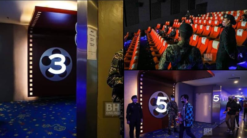 netizens react to photos of ‘abang askar’ monitoring visitors in the cinema