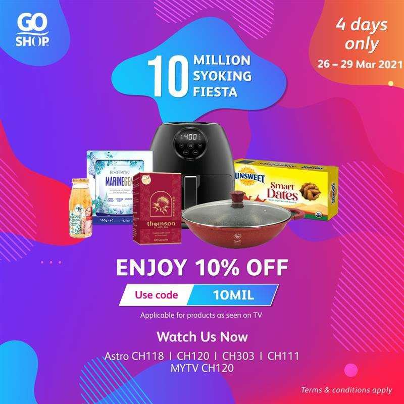 go shop meraikan kejayaan penjualan 10 juta produknya dengan pelbagai tawaran menarik dan program-program terhebat bersama barisan selebriti