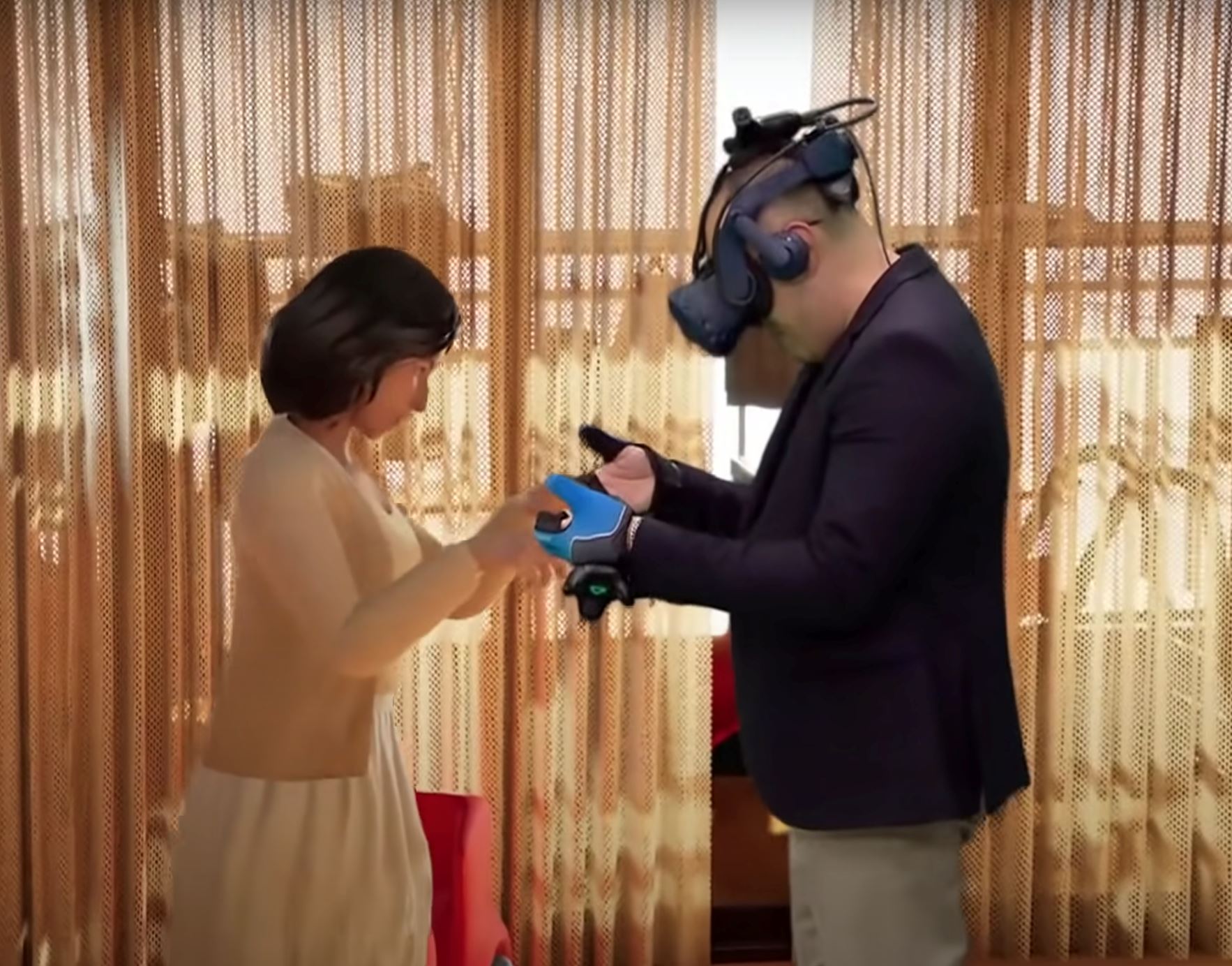 korean man breaks down as he reunites with late wife through vr 