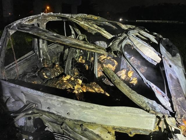 menyayat hati! empat mangsa rentung, kenderaan terbabas ke bawah jejambat sebelum terbakar