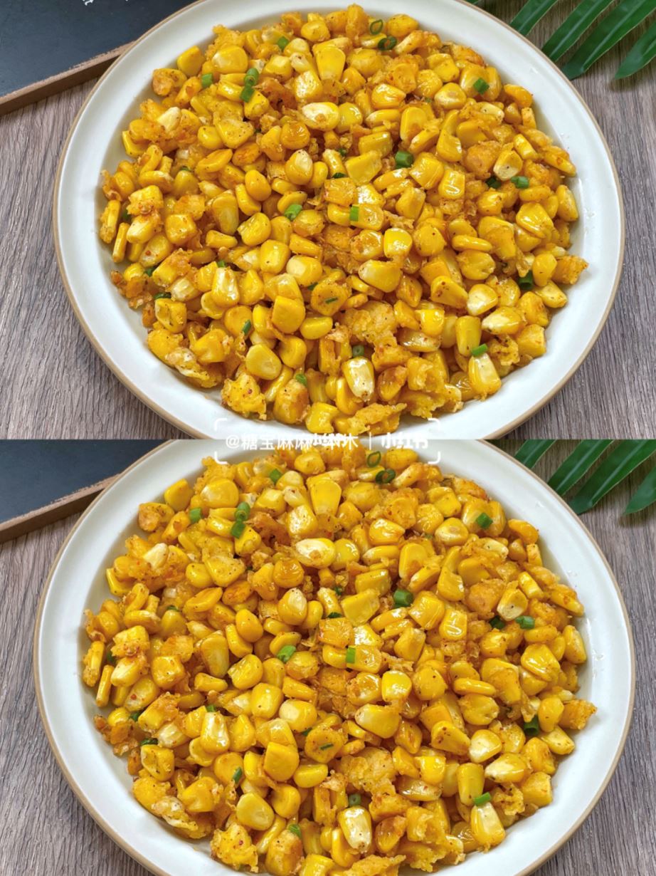 🌽巨好吃椒盐玉米❗️做法超简单㊙️只需三步骤