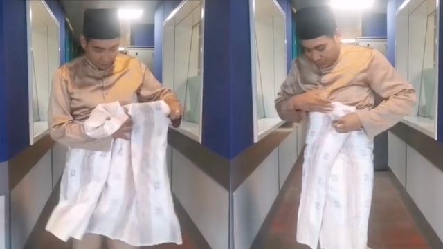 lajunya! haniff hamzah kongsi cara lipat kain samping dalam 15 saat