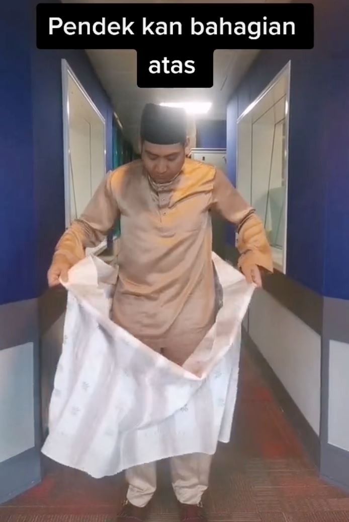 lajunya! haniff hamzah kongsi cara lipat kain samping dalam 15 saat