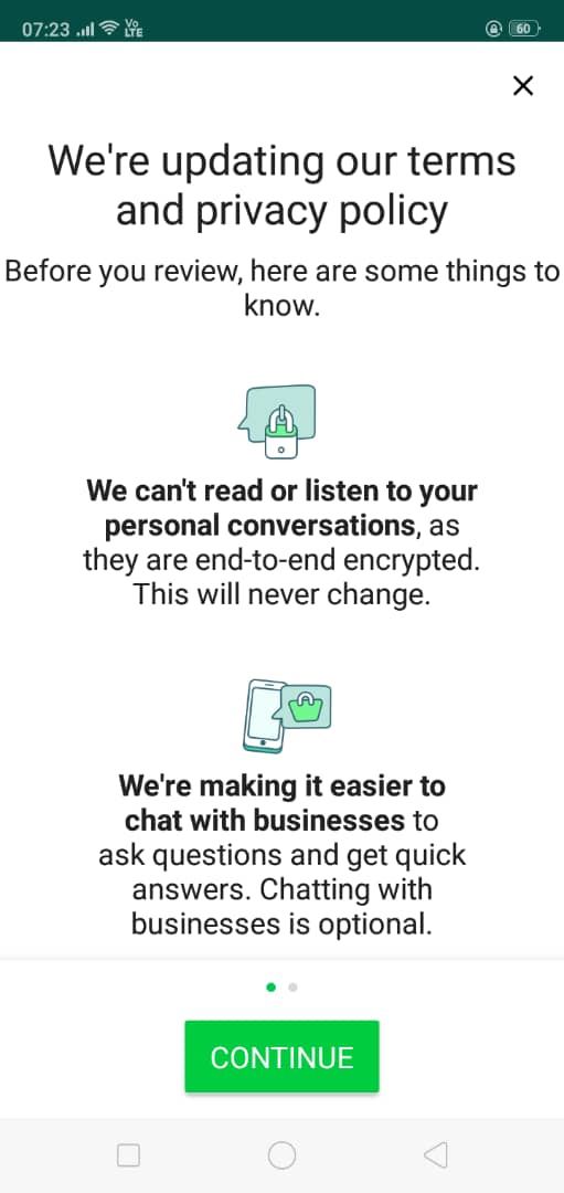 whatsapp 5月15日实行新条款❗️若不接受将失去一些功能🔥