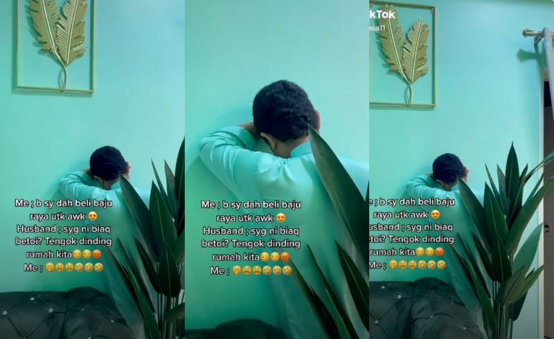 woman buys baju raya for her family, but it’s the same colour as their wall!