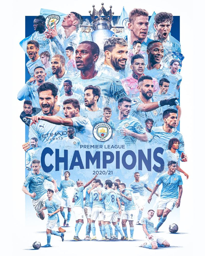 man city have been crowned premier league champions!