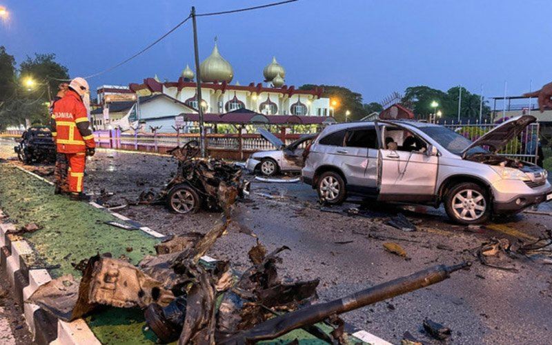 car explosion in kelantan is not caused by bomb attack from drone!