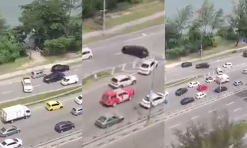 cars in penang make illegal u-turn because they didn’t want to wait in line