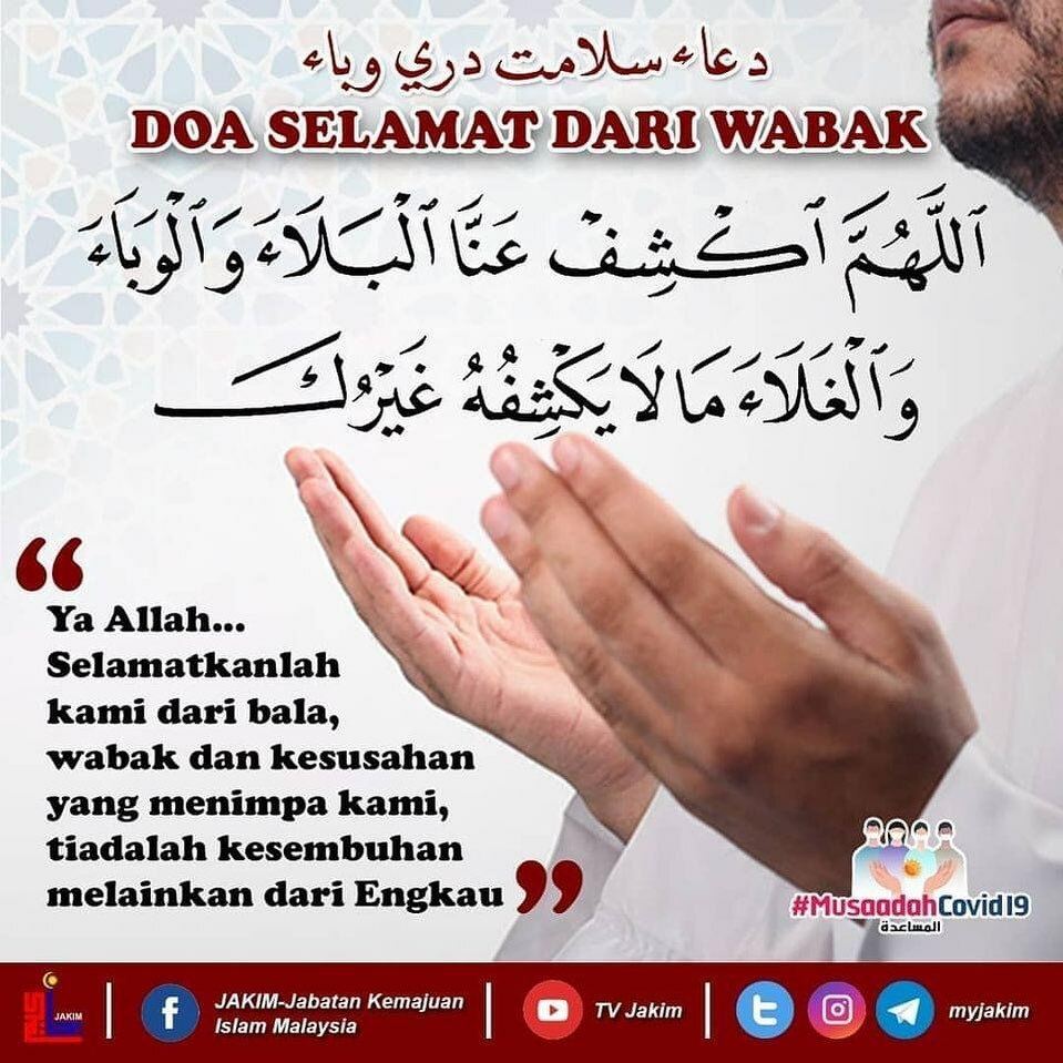 usaha dan tawakal, doa selamat dari wabak covid-19