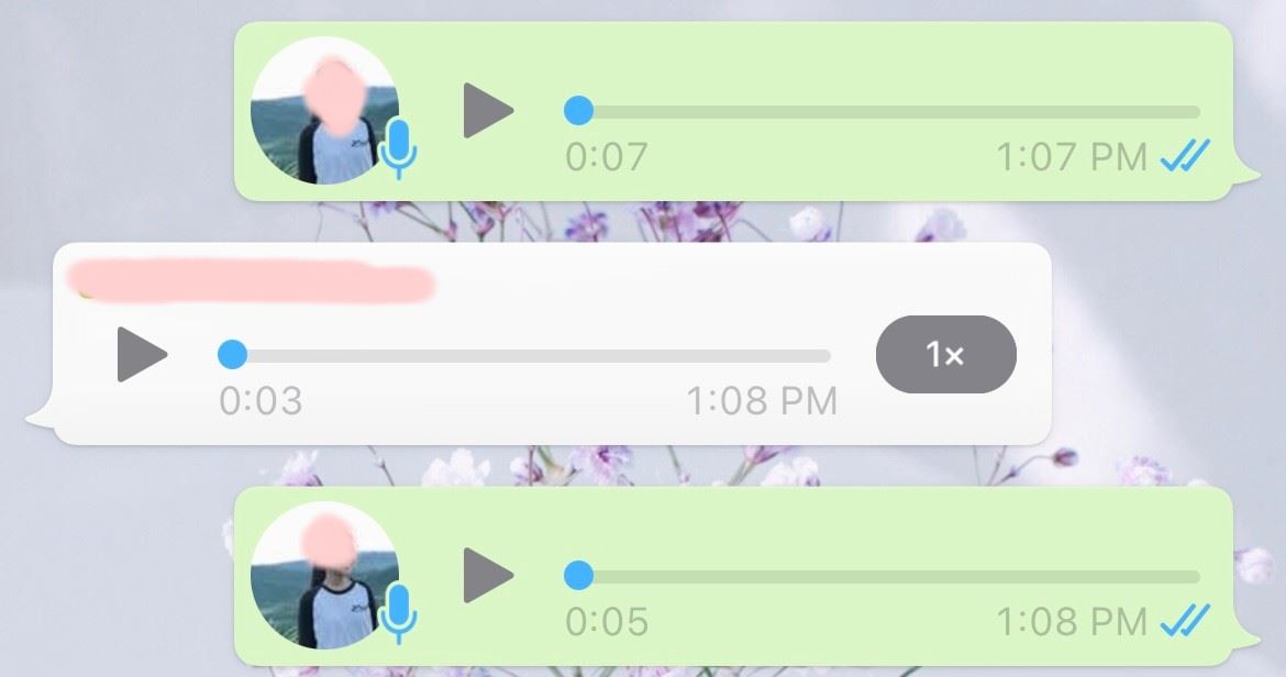 【whatsapp】现可加快播放voice message的速度呀❗️