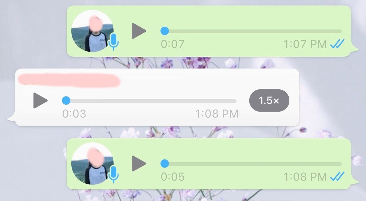 【whatsapp】现可加快播放voice message的速度呀❗️