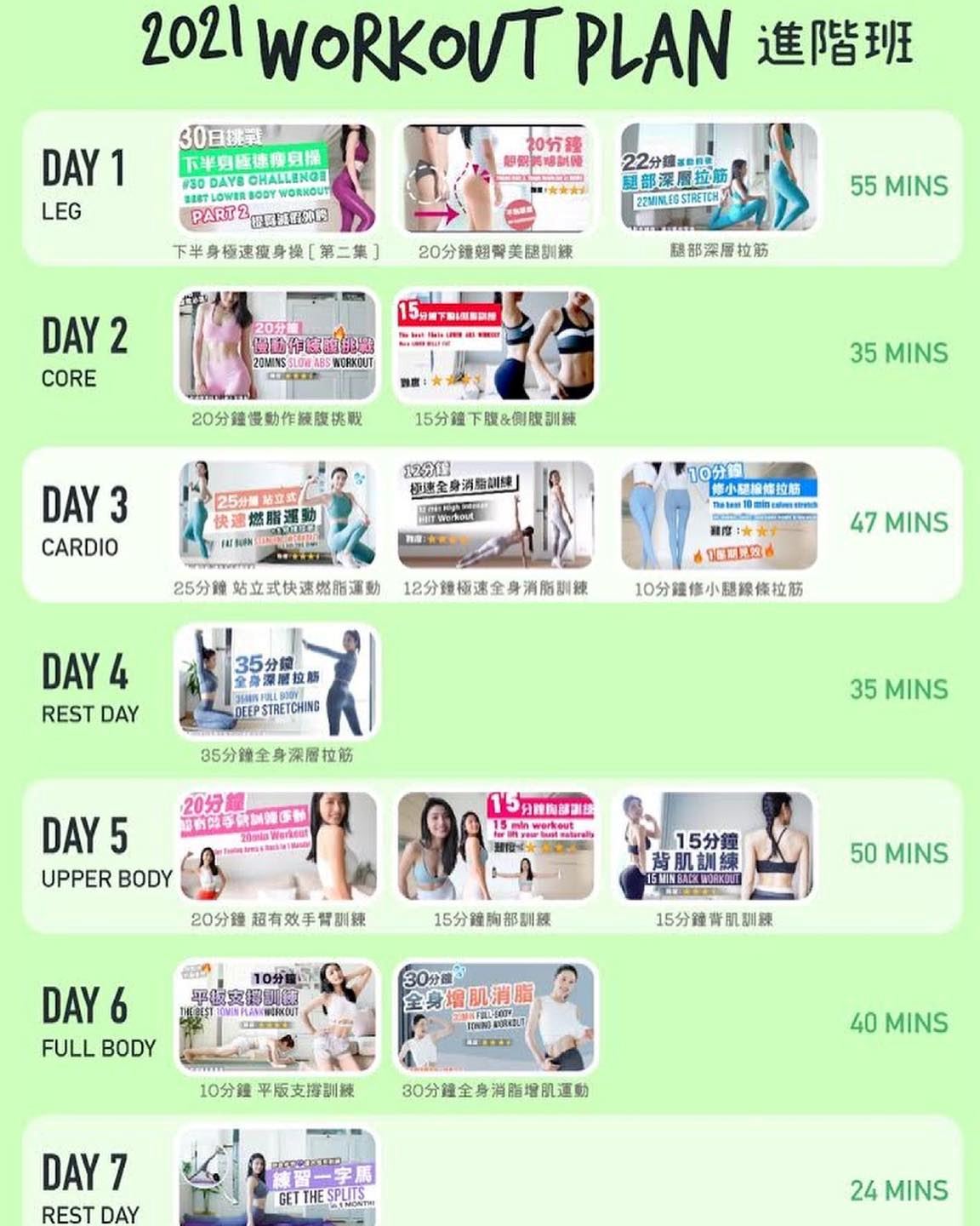 在家也能爆汗❗️coffee分享「2021年运动计划」🔥bb班、进阶班、自虐班任你选