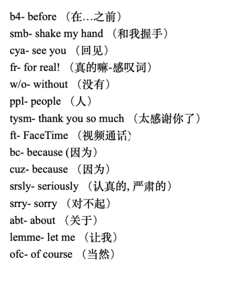 50个最常用的网络用语❗️ttyl、afk等你都懂是什么意思吗❓