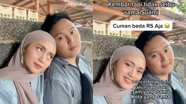 mungkin hanya kebetulan? waktu dan bandar kelahiran sama, suami isteri ibarat pasangan kembar