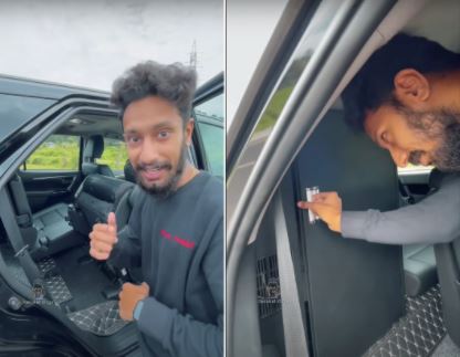 pemilik kereta ini bina tandas duduk siap paip dalam fortuner miliknya