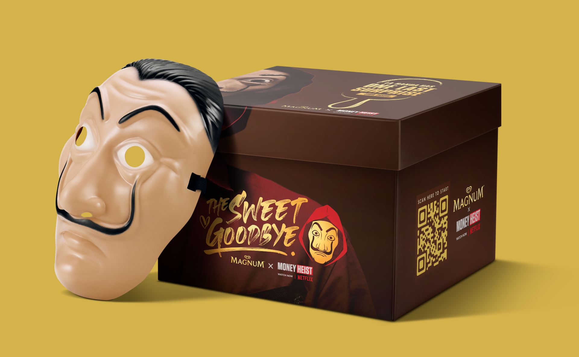 magnum partners with money heist to bid a sweet goodbye