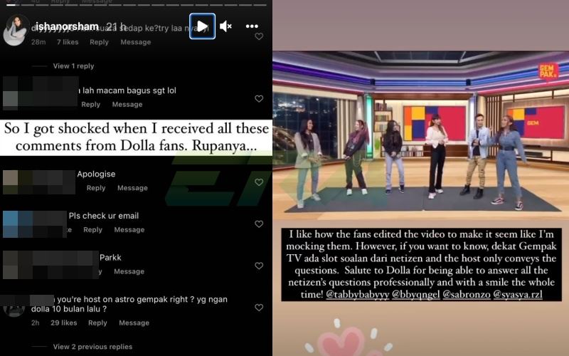 isha norsham kena ‘serang’ netizen, tiada niat merendahkan bakat dolla “jangan percaya benda online, tengok video penuh”