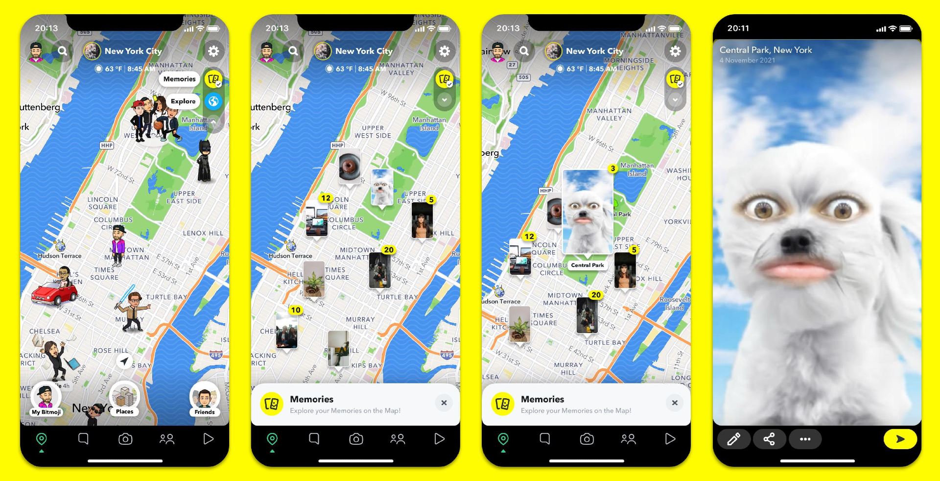 snapchat launches memories and explore layers on snap map