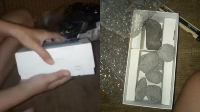 terima bungkusan batu, hasrat wanita mahu memiliki telefon bimbit musnah