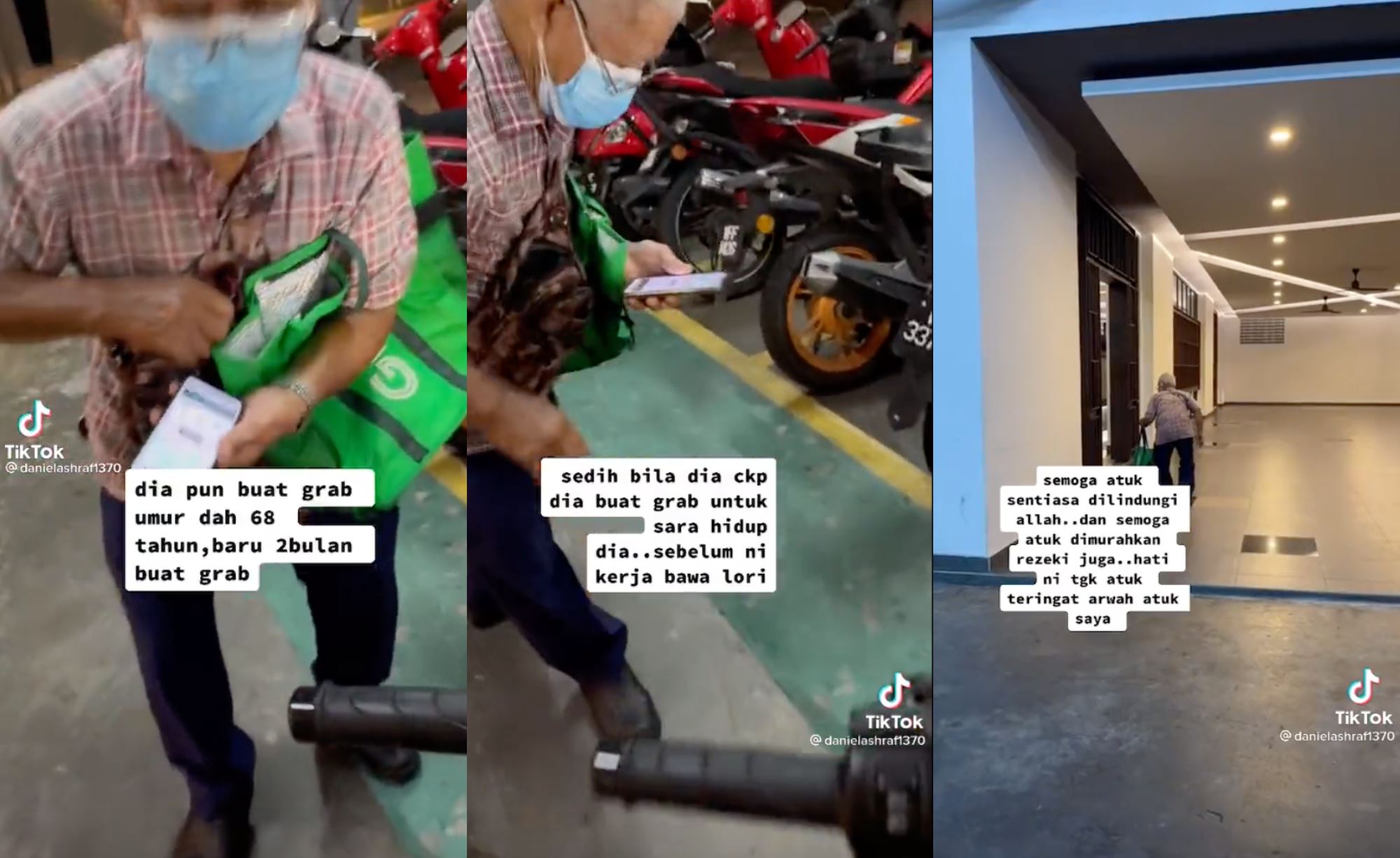 malaysian touched by 68-year-old “atuk” who works as delivery rider to make ends meet