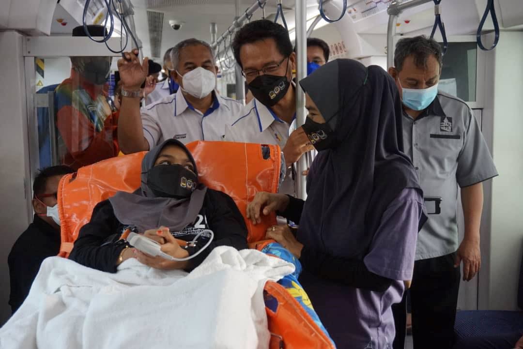 ktmb fulfils paralysed teen’s dream of going on a train ride!