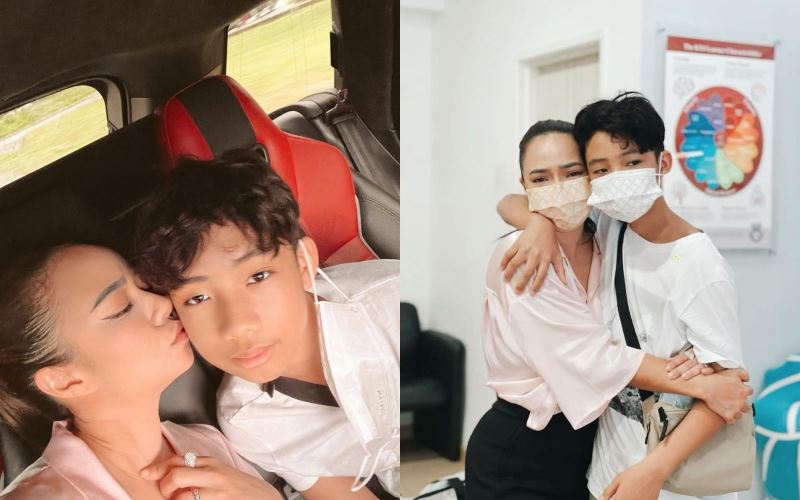 nora danish menangis sambil peluk anak sulungnya ketika hantar masuk asrama