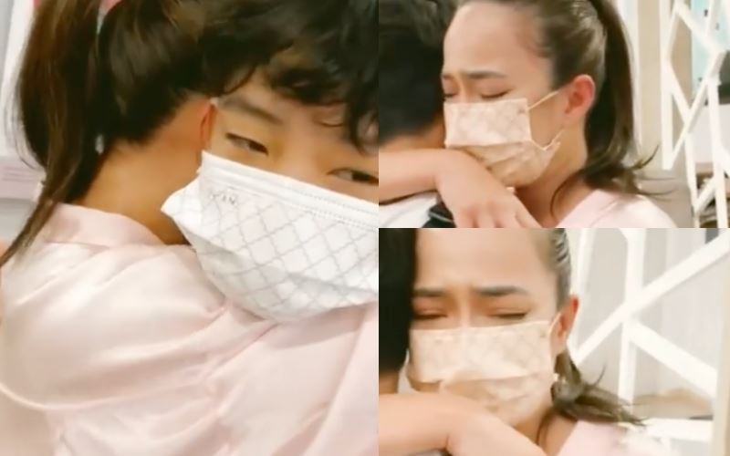 nora danish menangis sambil peluk anak sulungnya ketika hantar masuk asrama