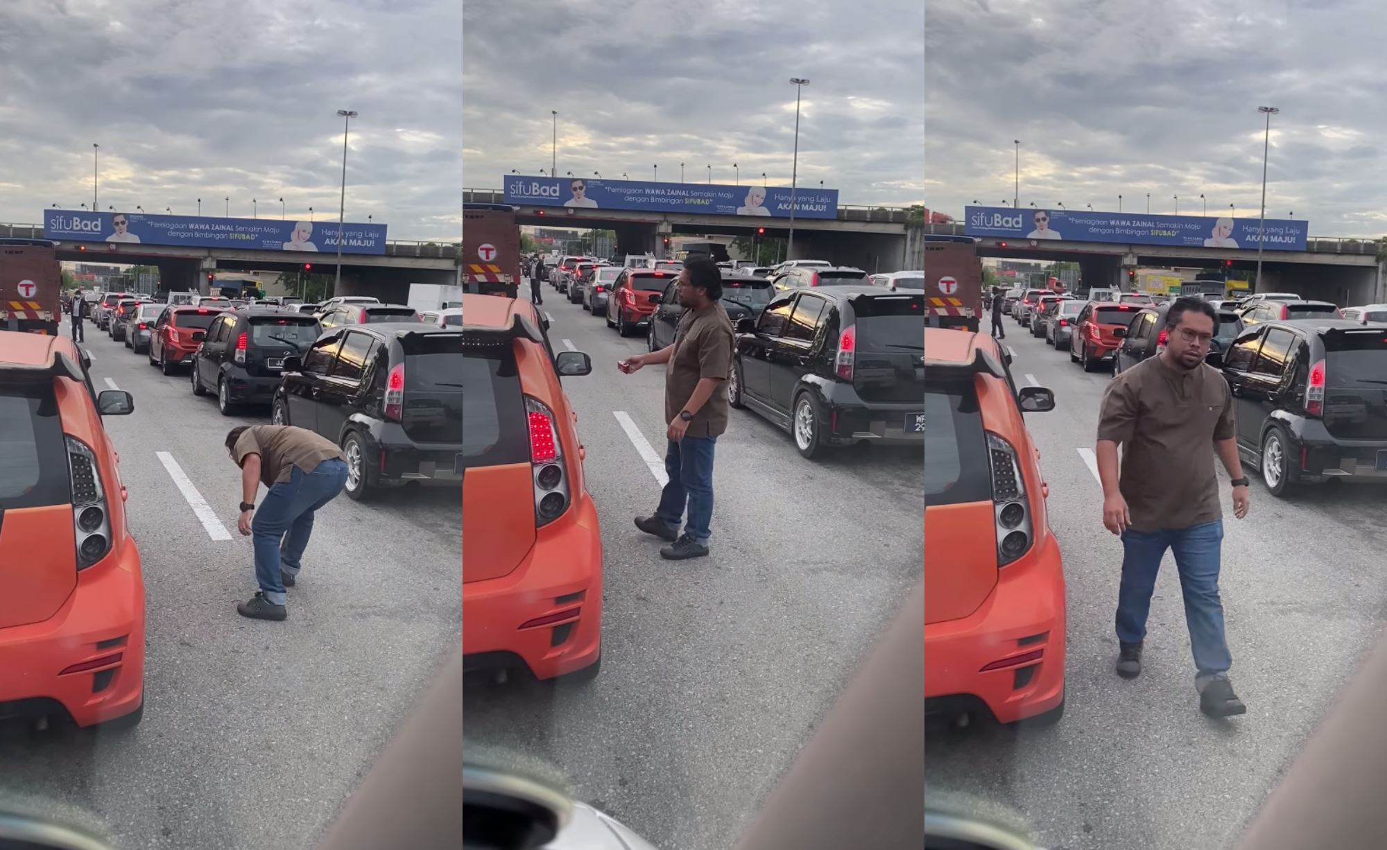 driver “schooled” for throwing rubbish out of car window