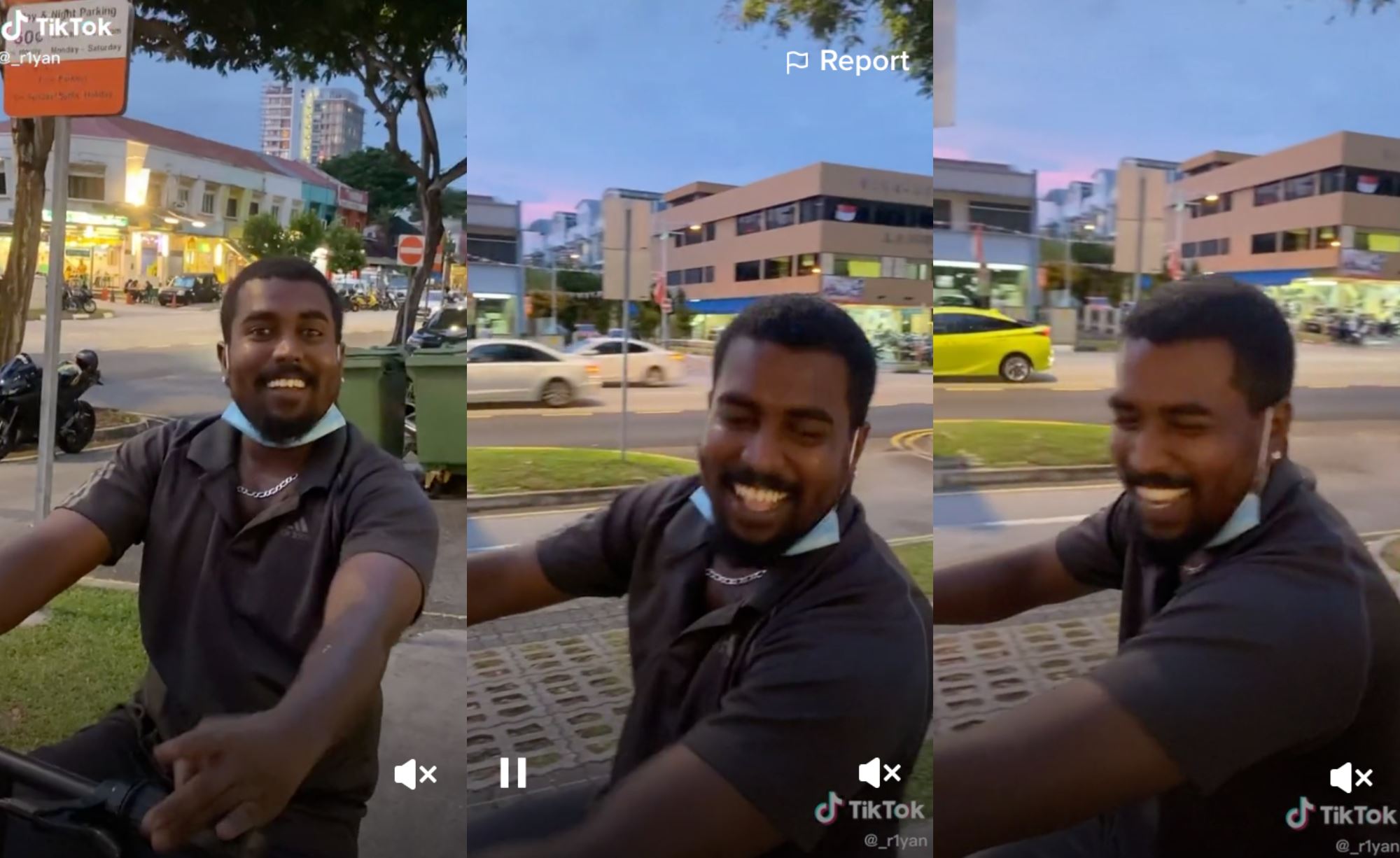 famous rapper, kanye west’s “twin” spotted cycling around singapore!