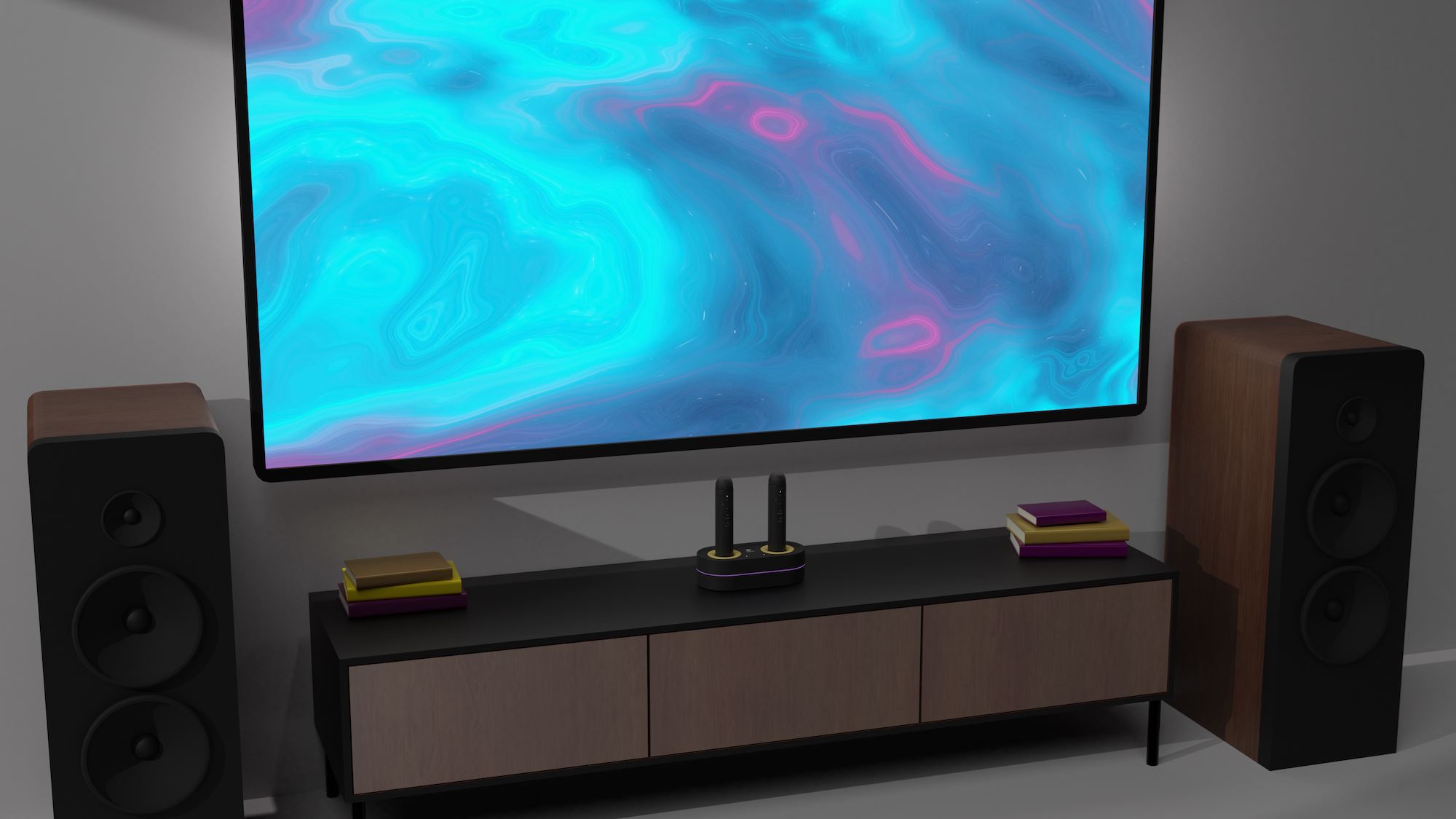 Popsical Remix home karaoke set connect to TV