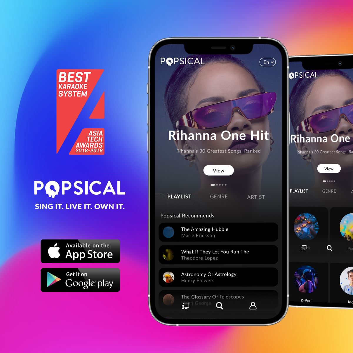 Popsical Remix Karaoke free mobile app