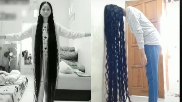 wanita tidak potong rambut selama 18 tahun akui selesa berambut panjang